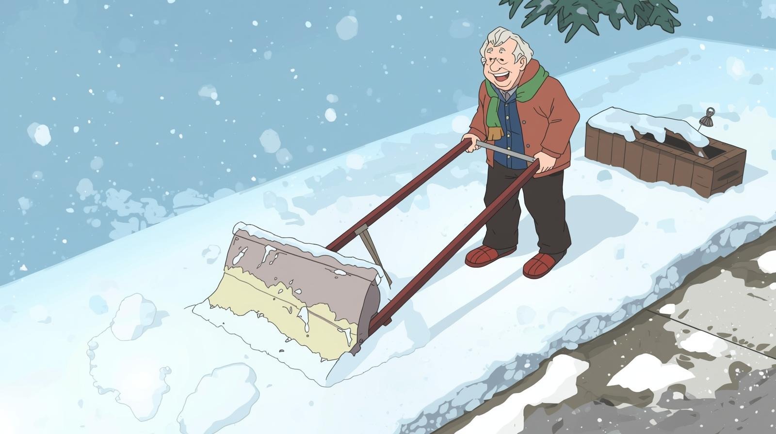 Odśnieżanie chodnika